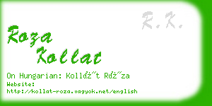 roza kollat business card